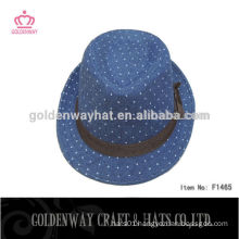 High Popular Navy Blue Boys fedora hat